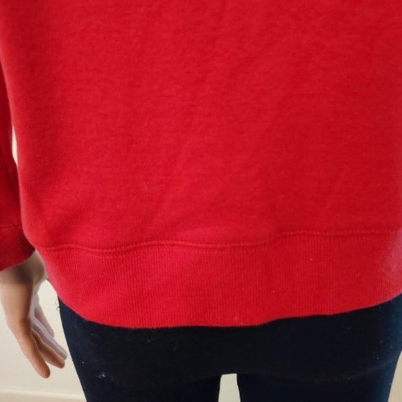 RAFAELLA RED CREW NECK BUTTON UP KNIT SWEATER SIZE S NWOT - Picture 3 of 6